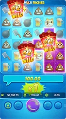 Emoji Riches · การอ่านค่าแสดงผลในแถบสถานะการเงินและตัวคูณ